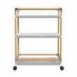 Butler Specialty Company Tobias Outdoor Rattan Bar Cart - Black And White