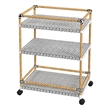 Butler Specialty Company Tobias Outdoor Rattan Bar Cart - Black And White