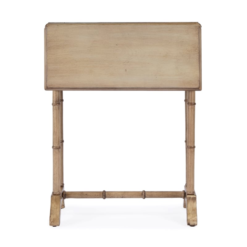 Butler Specialty Darrow Drop-Leaf Wood Side Table In Antique Beige