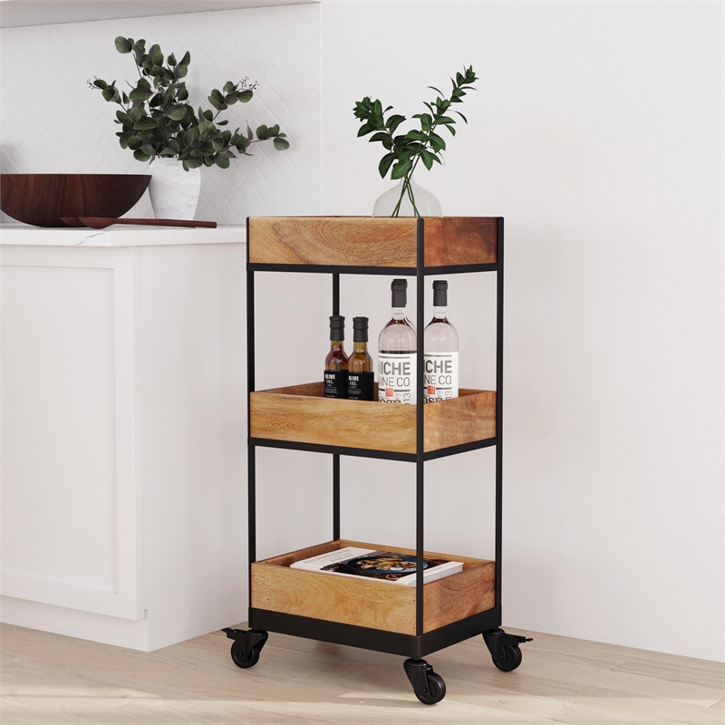 Butler Specialty Company Fulham Rustic 3-Tier Serving Cart - Natural Mango