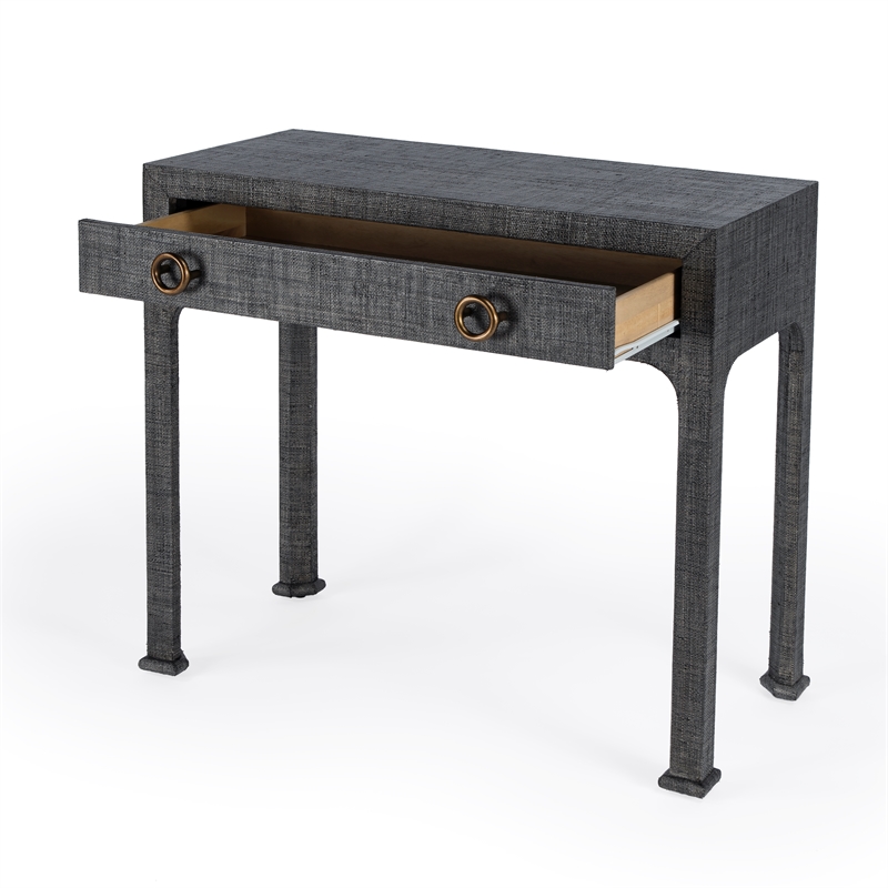 Butler Specialty Company Chatham Raffia Console Table - Charcoal