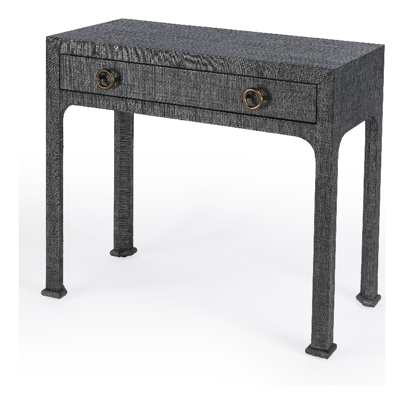 Butler Specialty Company Chatham Raffia Console Table - Charcoal