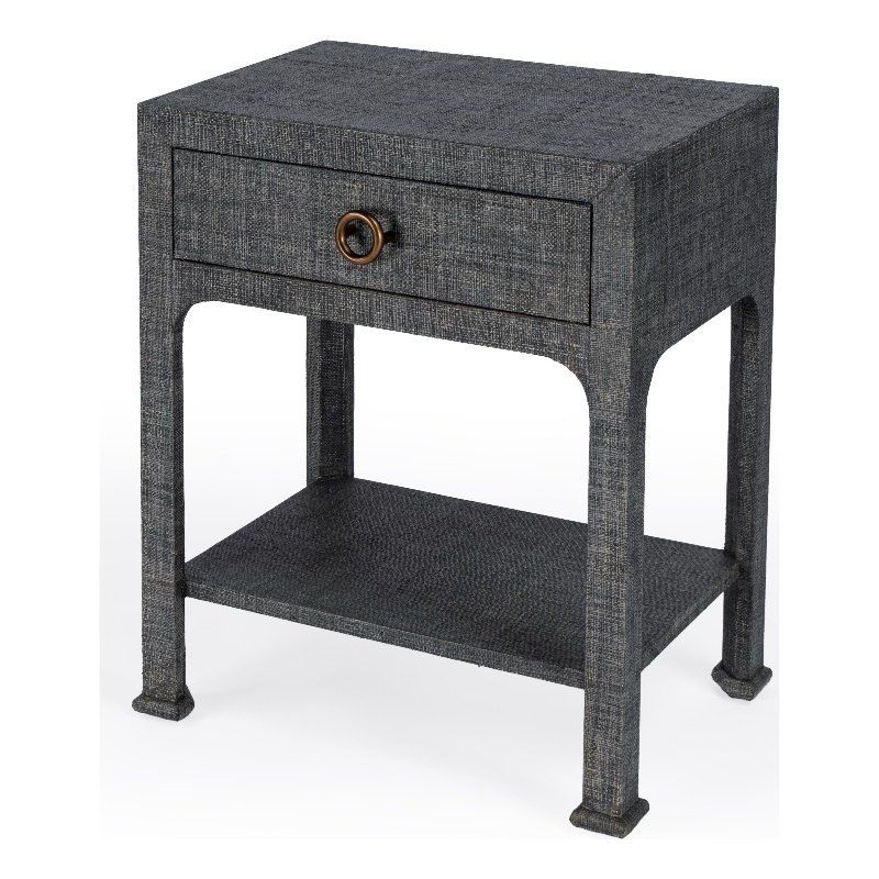 Butler Specialty Company Chatham Raffia Nightstand - Charcoal
