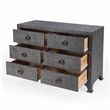 Butler Specialty Company Chatham Raffia 6 Drawer Dresser - Charcoal