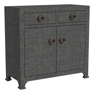 Butler Specialty Company Chatham 2-Drawer Raffia Cabinet - Charcoal