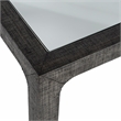 Butler Specialty Company Chatham Glass And Raffia Square Coffee Table - Charcoal