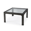 Butler Specialty Company Chatham Glass And Raffia Square Coffee Table - Charcoal