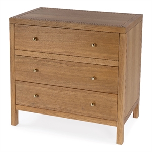 butler specialty company nora 3 drawer wood dresser - natural