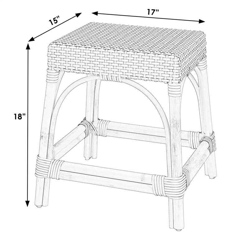 Butler Specialty Company Robias Rattan Rectangular 18