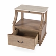 Butler Specialty Company Mabel Marble And Wood 1 Drawer Nightstand - Tan/Beige