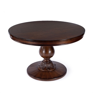 Butler Specialty Company Evie 48&quot Wood Round Pedestal Dining Table -Cherry Brown