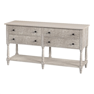 Butler Specialty Company Danielle Marble 4 Drawer Sideboard with Storage - Gray
