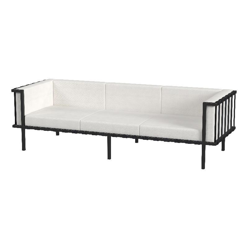 Butler Specialty Company Norway Outdoor Patio Sofa - Black And White
