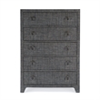 Butler Specialty Company Bar Harbor 5 Drawer Raffia Dresser - Charcoal Gray