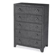 Butler Specialty Company Bar Harbor 5 Drawer Raffia Dresser - Charcoal Gray
