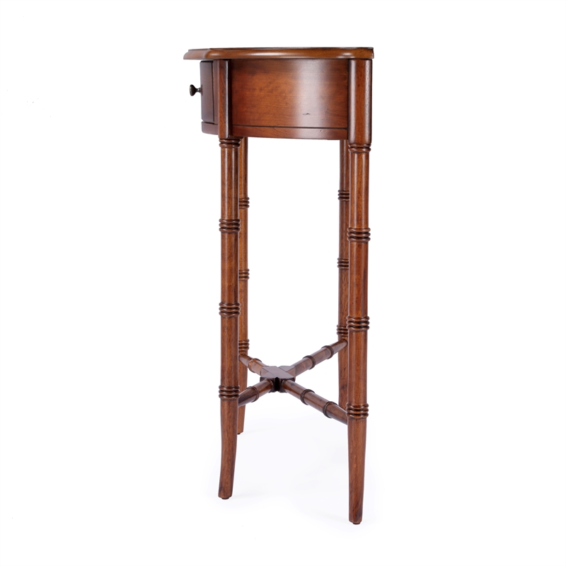 butler specialty company skilling wood demilune console table - olive ash