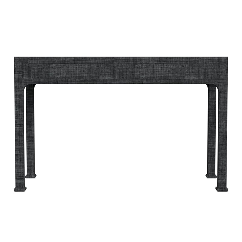 Butler Specialty Company Chatham Raffia And Wood 2-Drawer Desk - Charcoal Raffia