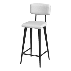 Butler Specialty Company Saddle Leather Rectangular 26&quot Counter Stool - White