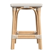 Butler Specialty Rattan Bar Stool Chair in Tan With Square Seat & Footrest