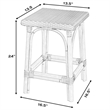 Butler Specialty Rattan Bar Stool Chair in Tan With Square Seat & Footrest