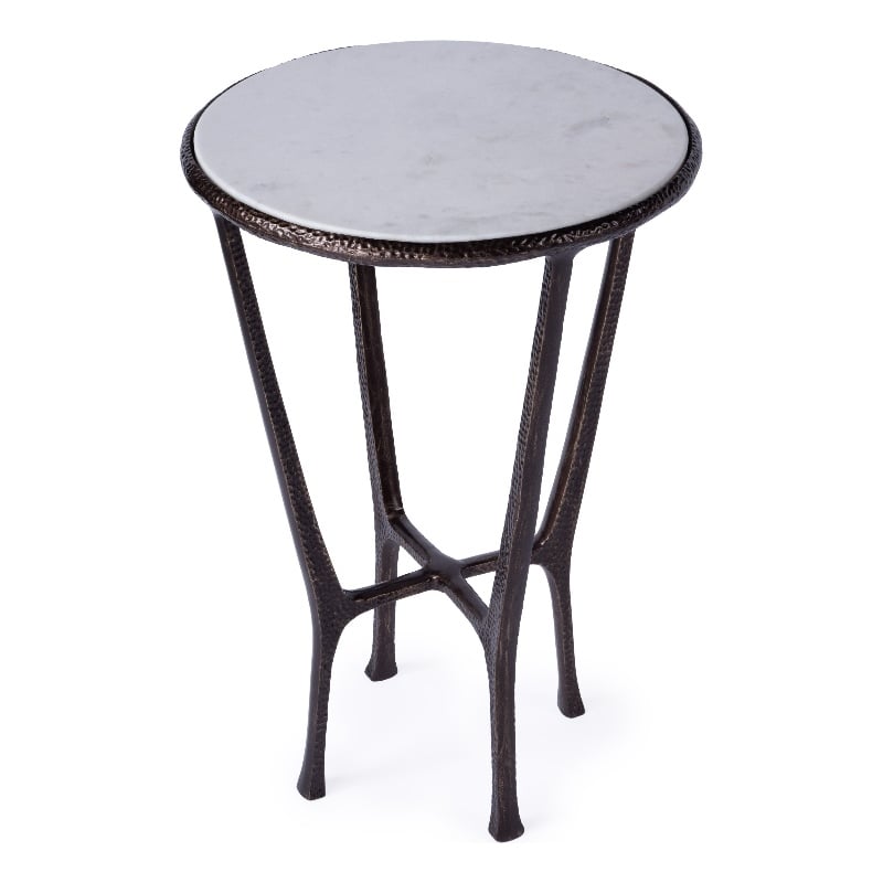 Butler Specialty Company Lania Outdoor Marble Side Table In Bronze