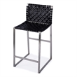 Butler Specialty Company Urban 25&quot Woven Leather Counter Stool In Black