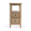 Butler Specialty Company Marcus Wood Side Table With Storage In Tan/Beige