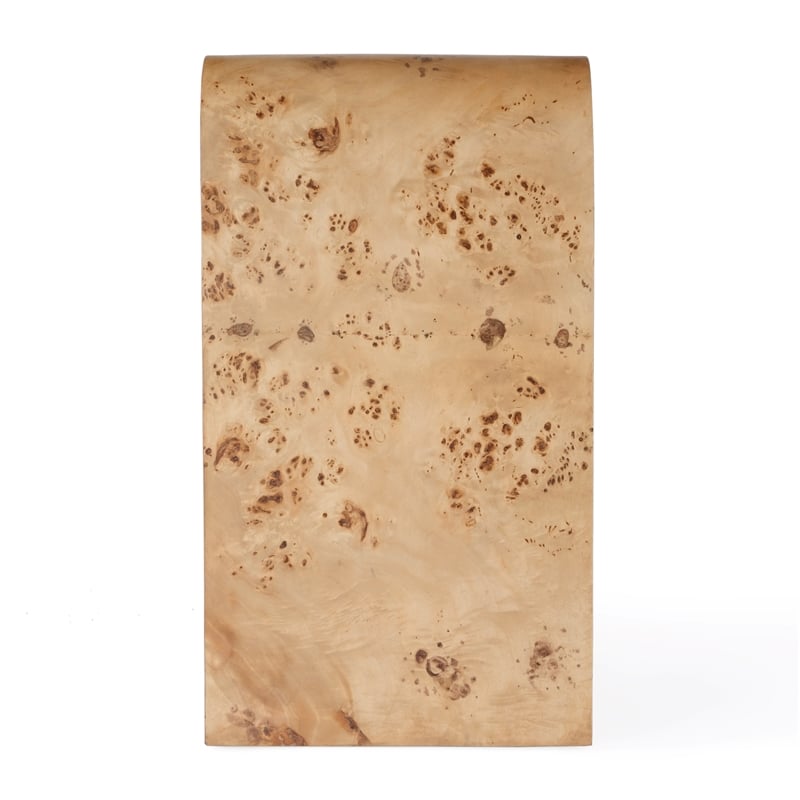 Butler Specialty Company Cora 3 Drawer Burl Wood  Curved Chest - Light Burl