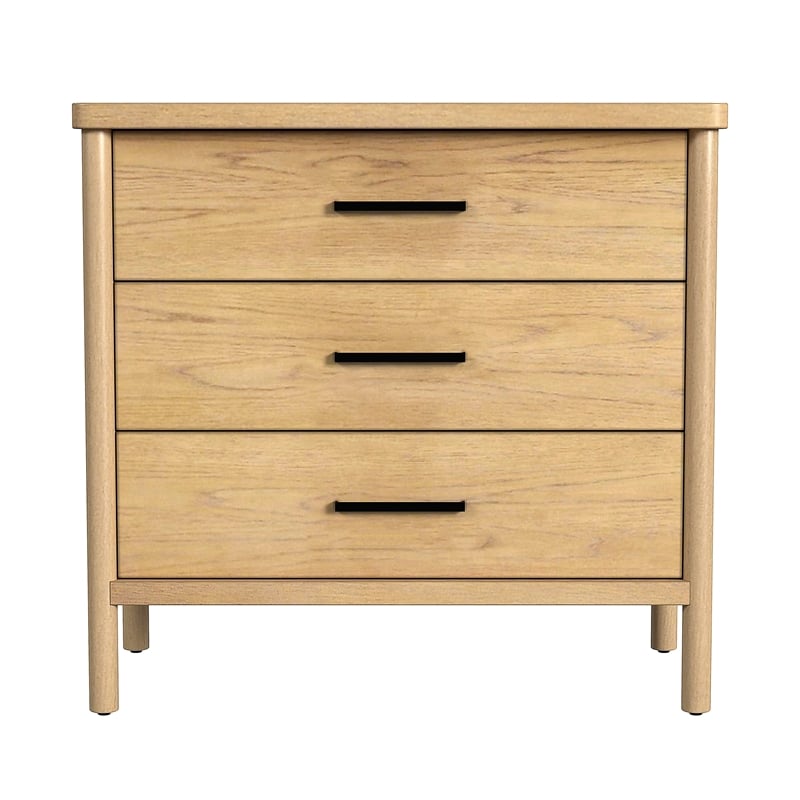Butler Specialty Company Lennon 3-Drawer Rounded Leg Wood Dresser - Natural