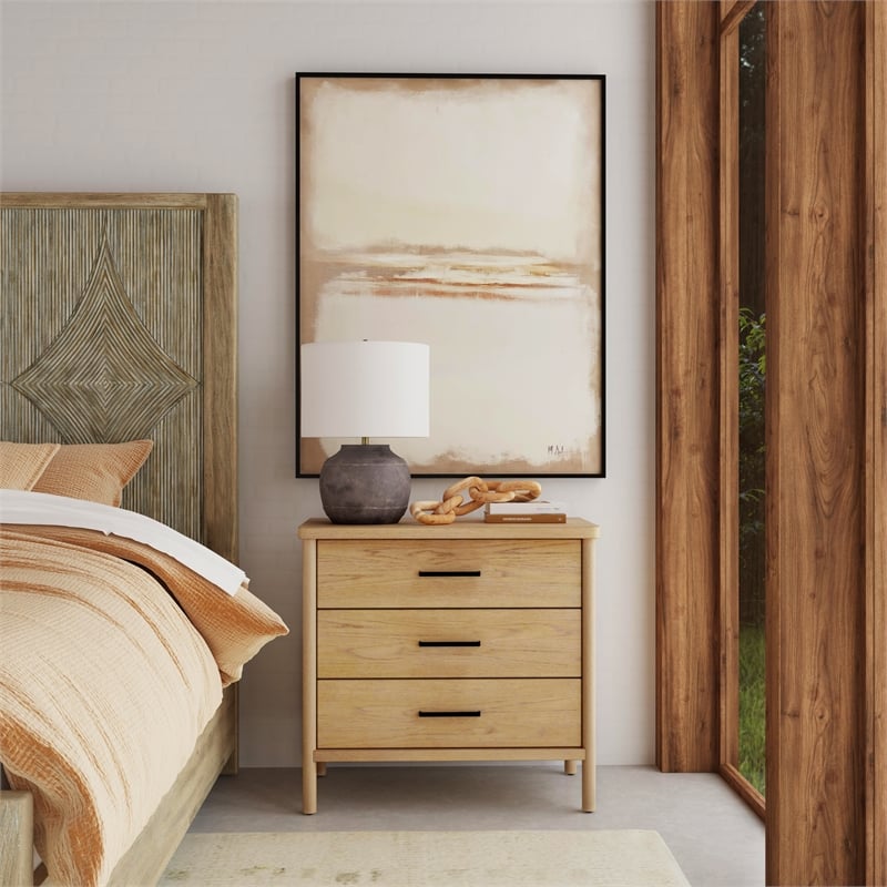 Butler Specialty Company Lennon 3-Drawer Rounded Leg Wood Dresser - Natural