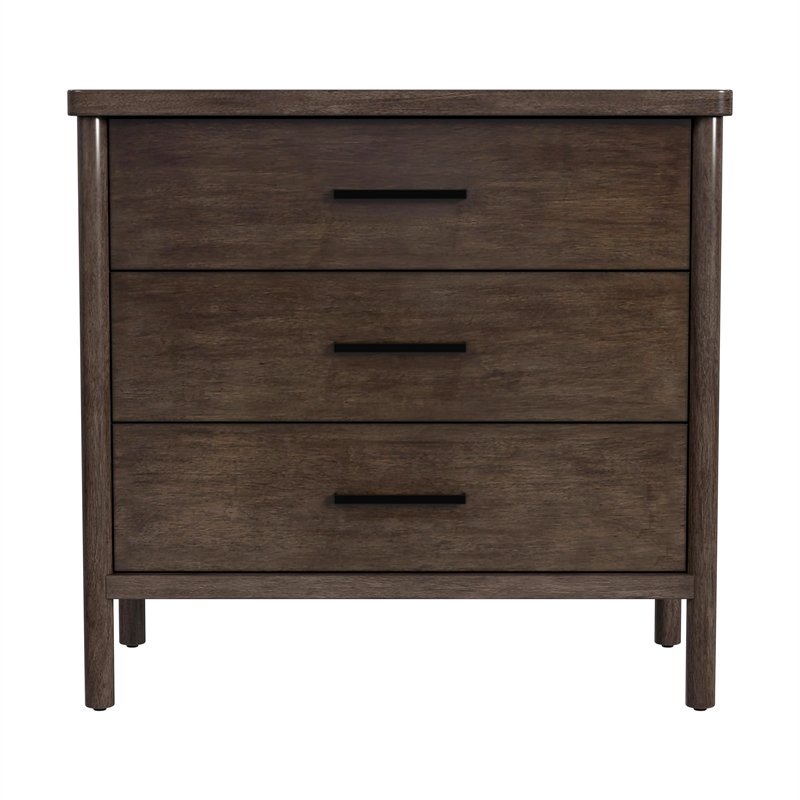 Butler Specialty Company Lennon 3 Drawer Rounded Leg Wood Dresser - Soft Brown