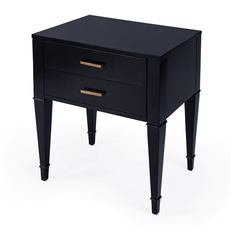 Butler Specialty Company Kai 2 Drawer End Table - Black Licorice