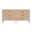 Butler Specialty Company Mayfair 6 Drawer Wood And Marble Dresser - Light Beige