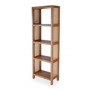 Butler Specialty Company Mesa Cane and Wood 4- Tier Etagere Bookcase - Brown