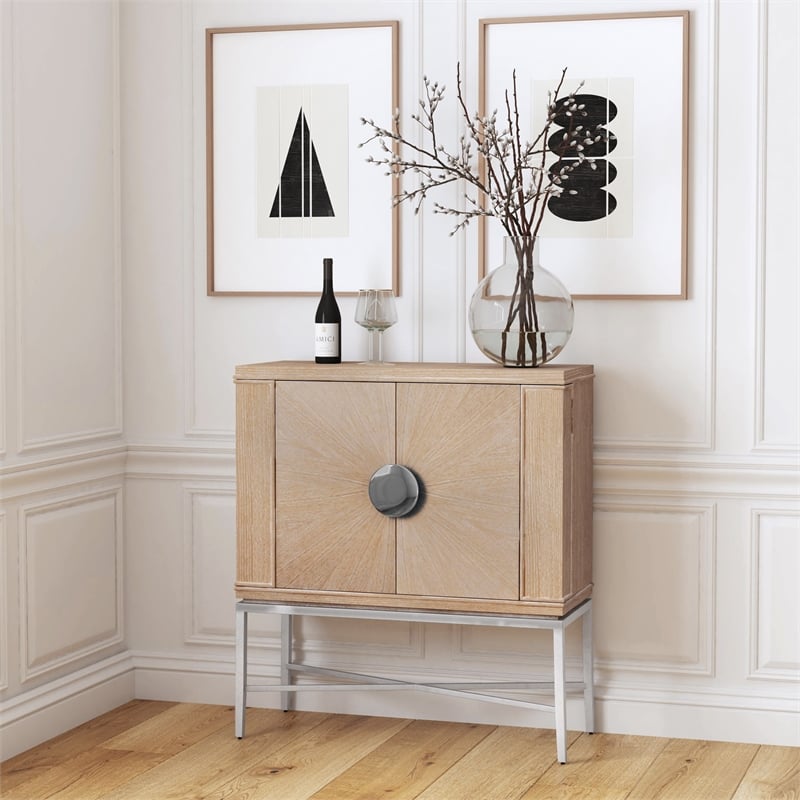 Butler Specialty Company Joanie 2- Door Wine Cabinet - Tan/Beige