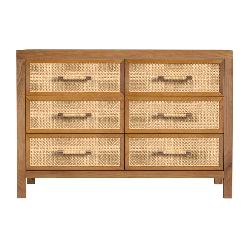 Butler Specialty Company Mesa Cane And Solid Wood 6-Drawer Dresser - Natural