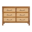 Butler Specialty Company Mesa Cane And Solid Wood 6-Drawer Dresser - Natural