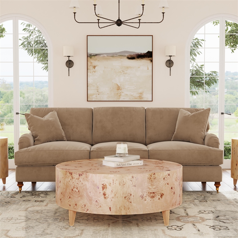 Butler Specialty Company Billie Round Burl Coffee Table - Light Brown Burl