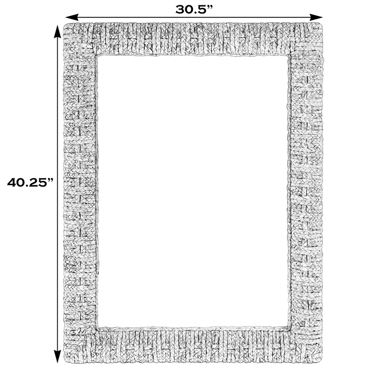 Butler Specialty Company Gloucester Woven Banana Leaf Wall Mirror - Brown