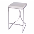 Butler Specialty Company Natalya 31&quot Faux Leather Bar Stool - White/Silver
