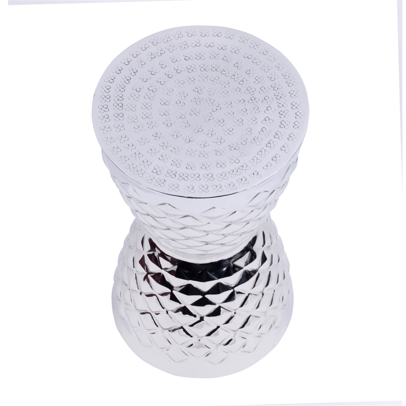 Butler Specialty Company Hudson Metal Drum End Table - Silver