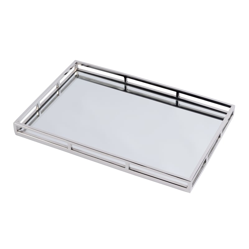 Butler Specialty Winona Stainless Steel And Mirrored Serving Tray - Silver