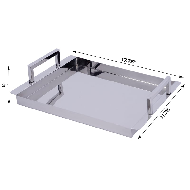 Butler Specialty Company Eva Rectangle  Serving Tray - Polished Silver