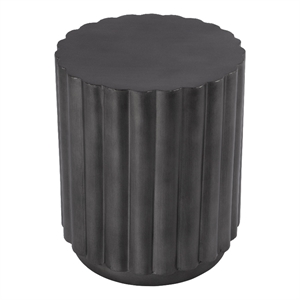 Butler Specialty Company Ava 15&quotW Round Iron Fluted Side Table - Gray Finish