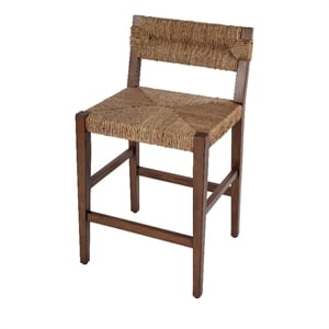 Butler Specialty Company Valencia 25&quot Woven Counter Stool with Back - Brown