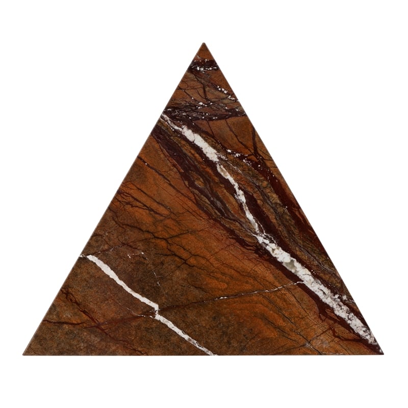 Butler Specialty Company Addis Triangular Marble and Iron Side Table - Brown