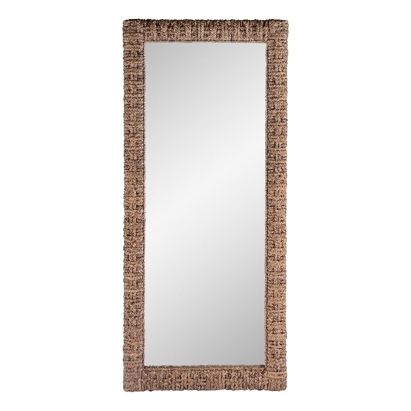 Butler Specialty Company Gloucester Woven Floor Mirror - Banana Leaf
