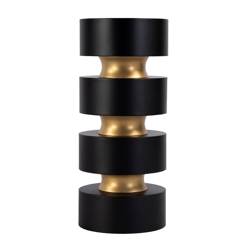 Butler Specialty Company Zola Round Wood and Iron Side Table - Black