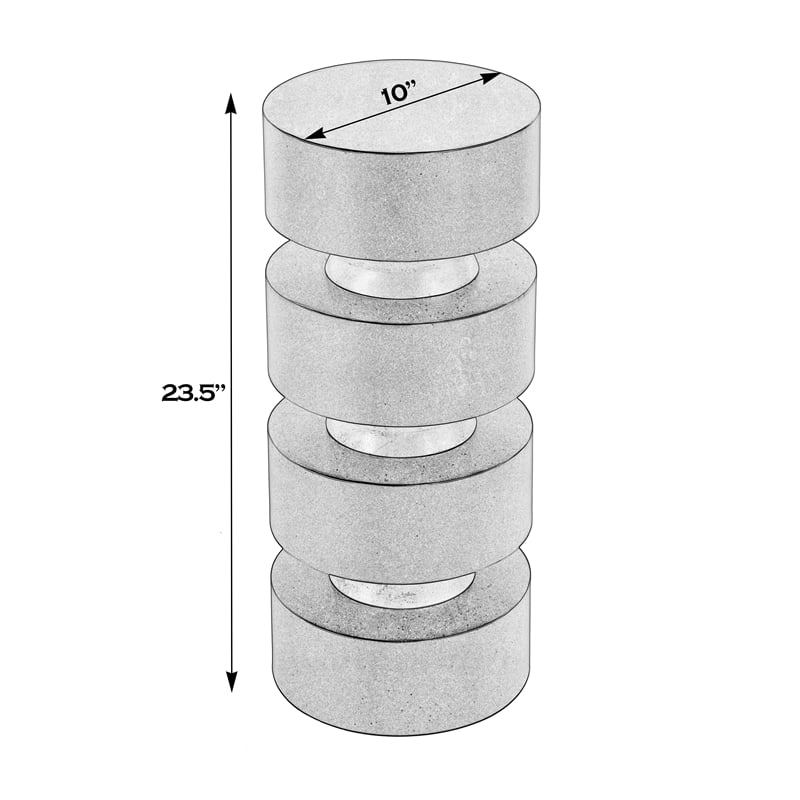 Butler Specialty Company Zola Round Wood and Iron Side Table - Black