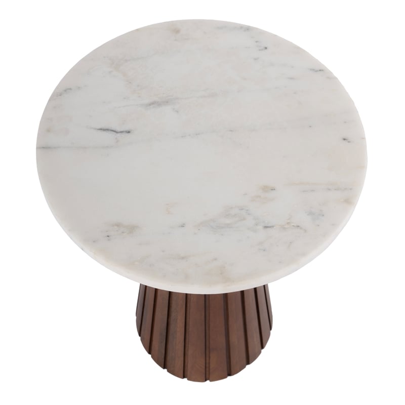 Butler Specialty Company Dara Marble and Wood Side Table - Marble and Metal